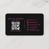Flechtfrisuren-Stylist-Foto-QR-Code Visitenkarte (Rückseite)
