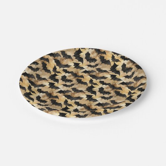 Flechtmuster Pappteller (Schrägansicht)