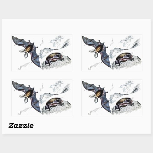 Flechtsticker Rechteckiger Aufkleber (Blatt)