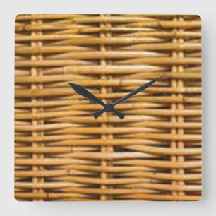 Flechtweide Quadratische Wanduhr