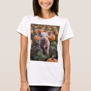 **"Fleck der Freude: Ein glückliches Ferkel unter  T-Shirt