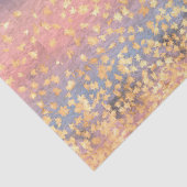 Flecked Gold Blätter gegen farbenfrohe Sonnenunter Seidenpapier (Ausschnitt)