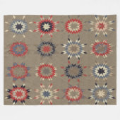 FLECKEN-ARBEITS-STEPPDECKE (simuliert) Fleecedecke (Vorderseite (Horizontal))