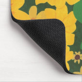 Flecken der gelben Sonnenblumen, die auf mousepads (Ecke)