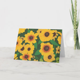 Flecken der gelben Sonnenblumen, die Gruß-Karten Karte