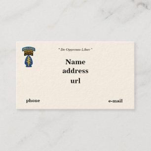 Flecken der Kraft-grüne Barett-Förster-SFG SF Visitenkarte