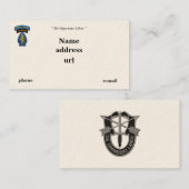 Flecken der Kraft-grüne Barett-Förster-SFG SF Visitenkarte (Vorne/Hinten)