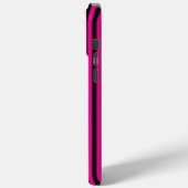 Flecken und Streifen in Magenta und Schwarz Case-Mate iPhone Hülle (Rückseite / Links)
