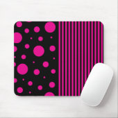 Flecken und Streifen in Magenta und Schwarz Mousepad (Mit Mouse)