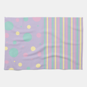 Flecken und Streifen - rosa, gelb, Lila, grün Geschirrtuch