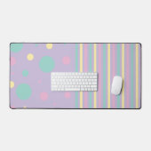 Flecken und Streifen - rosa, gelb, Lila, grün Schreibtischunterlage (Tastatur & Maus)