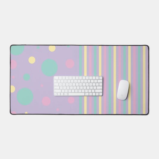 Flecken und Streifen - rosa, gelb, Lila, grün Schreibtischunterlage (Tastatur & Maus)