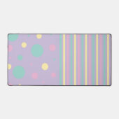 Flecken und Streifen - rosa, gelb, Lila, grün Schreibtischunterlage (Vorderseite)