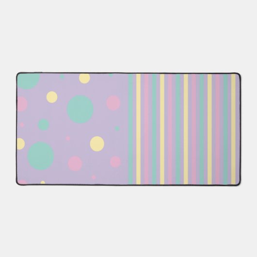 Flecken und Streifen - rosa, gelb, Lila, grün Schreibtischunterlage (Vorderseite)