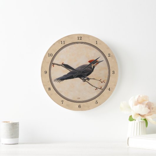 Fleckenspecht Große Wanduhr (Zuhause)