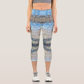 Fleckglas-Fenster Hoher Waisted Capris (Vorderseite)