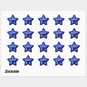 Fleckige Blue Star-Sticker Stern-Aufkleber (Blatt)