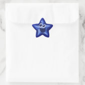 Fleckige Blue Star-Sticker Stern-Aufkleber (Tasche)