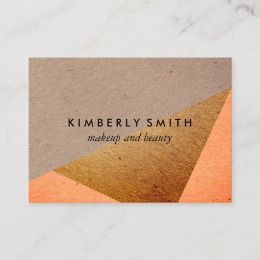 Fleckige natürliche Farbblöcke Visitenkarte (Vorderseite)
