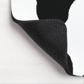 Fleckiges Schwarzweiss-Muster des Kuhdruckes Mousepad (Ecke)