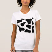 Fleckiges Schwarzweiss-Muster des Kuhdruckes T-Shirt (Vorderseite)