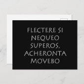 Flectere ist nequeo superos Acheronta movebo Postkarte (Vorne/Hinten)