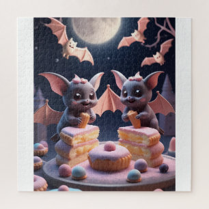 Fledermaus-Bäckerei Süße verrückte Halloween-Kun Puzzle