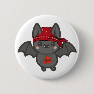 Fledermaus bis auf die Knochen Knopf Button