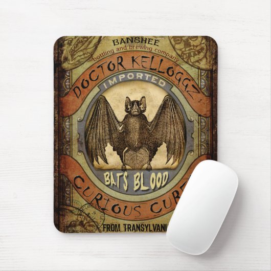 Fledermaus Blut Mousepad (Mit Mouse)