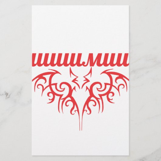 Fledermaus Briefpapier (Vorderseite)