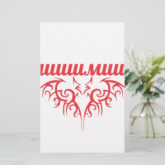 Fledermaus Briefpapier (Stehend Vorderseite)