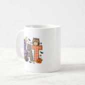 Fledermaus-Buchstaben-Block Kaffeetasse (Vorderseite Links)