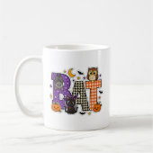 Fledermaus-Buchstaben-Block Kaffeetasse (Links)