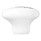 Fledermaus-Design personalisiert Keramikknauf (Seitenansicht)