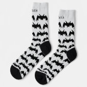 Fledermaus-Design Socken (Linkes Detail)