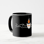 Fledermaus-Flammen-Tasse Tasse (Vorderseite Links)