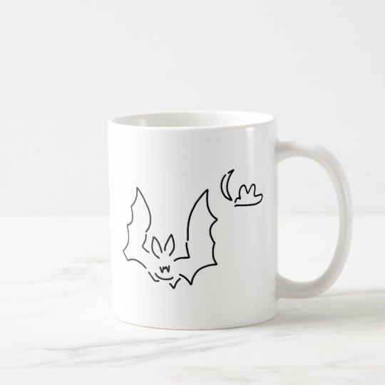 fledermaus flughund nachts mond kaffeetasse