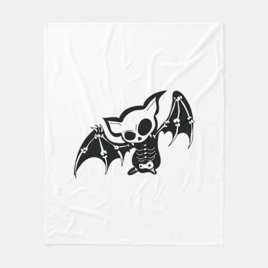Fledermaus Halloween Fleecedecke (Vorderseite)