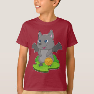 Fledermaus Halloween-Kürbis T-Shirt