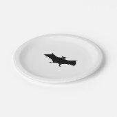Fledermaus Halloween Pappteller (Schrägansicht)