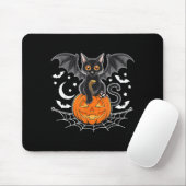 Fledermaus Halloween _ schwarze Katzenfledermaus F Mousepad (Mit Mouse)