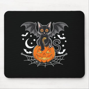 Fledermaus Halloween _ schwarze Katzenfledermaus F Mousepad