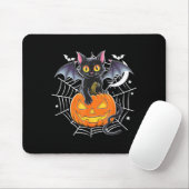 Fledermaus Halloween _ schwarze Katzenfledermaus F Mousepad (Mit Mouse)