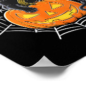 Fledermaus Halloween _ schwarze Katzenfledermaus F Poster (Ecke)