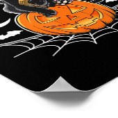 Fledermaus Halloween _ schwarze Katzenfledermaus F Poster (Ecke)