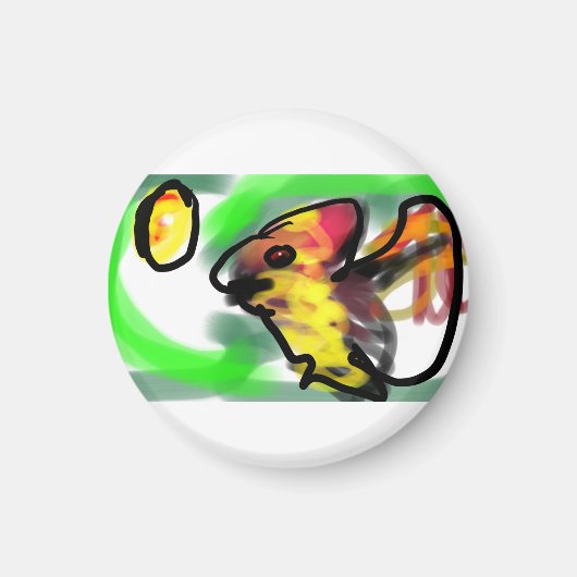 Fledermaus Kunst Magnet (Vorne)
