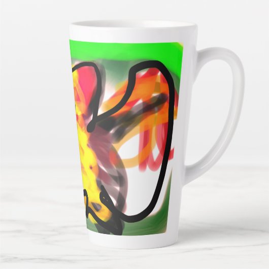 Fledermaus Kunst Milchtasse (Rechts)