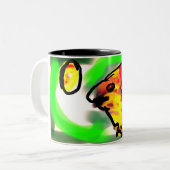 Fledermaus Kunst Zweifarbige Tasse (Vorderseite Links)