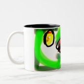 Fledermaus Kunst Zweifarbige Tasse (Links)