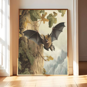 Fledermaus-Kunstposter, Tierabstrakte Wandkunst Poster